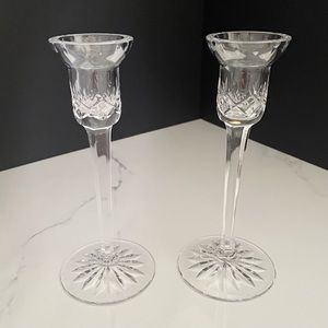 SET of 2 Crystal Candle Holders by Miller Rogaska